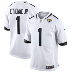 Travis Etienne Jacksonville Jaguars White Road Game Jersey - All Stitched