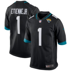 Travis Etienne Jacksonville Jaguars Black Alternate Game Jersey - All Stitched