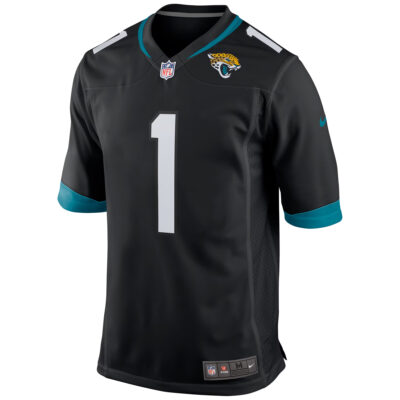 Alternative view of Travis Etienne Jacksonville Jaguars Black Alternate Game Jersey - All Stitched