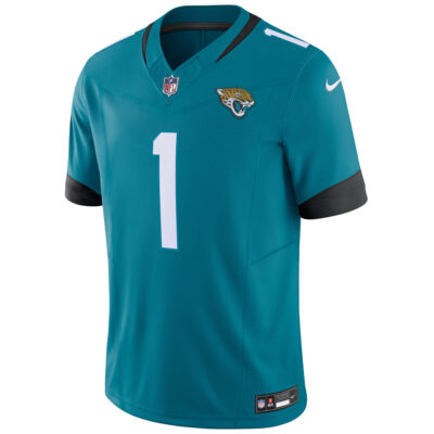 Alternative view of Travis Etienne Jacksonville Jaguars Teal Home Vapor F.U.S.E Limited Jersey - All Stitched