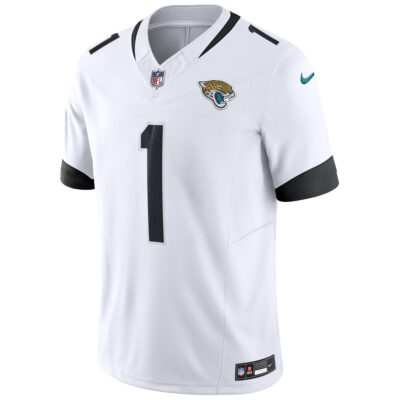 Alternative view of Travis Etienne Jacksonville Jaguars White Road Vapor F.U.S.E Limited Jersey - All Stitched