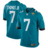 Brian Thomas Jr Jacksonville Jaguars Teal Home Game Jersey - All Stitched