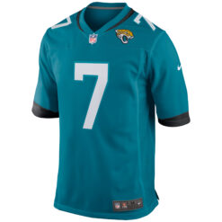 Alternative view of Brian Thomas Jr Jacksonville Jaguars Teal Home Game Jersey - All Stitched
