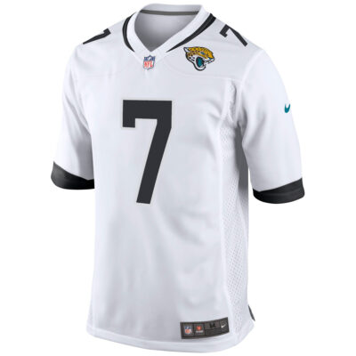 Alternative view of Brian Thomas Jr Jacksonville Jaguars White Road Game Jersey - All Stitched