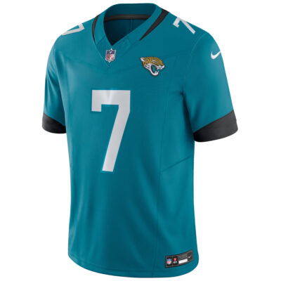 Alternative view of Brian Thomas Jr Jacksonville Jaguars Teal Home Vapor F.U.S.E Limited Jersey - All Stitched