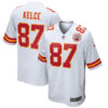 Travis Kelce Kansas City Chiefs White Road Game Jersey - All Stitched
