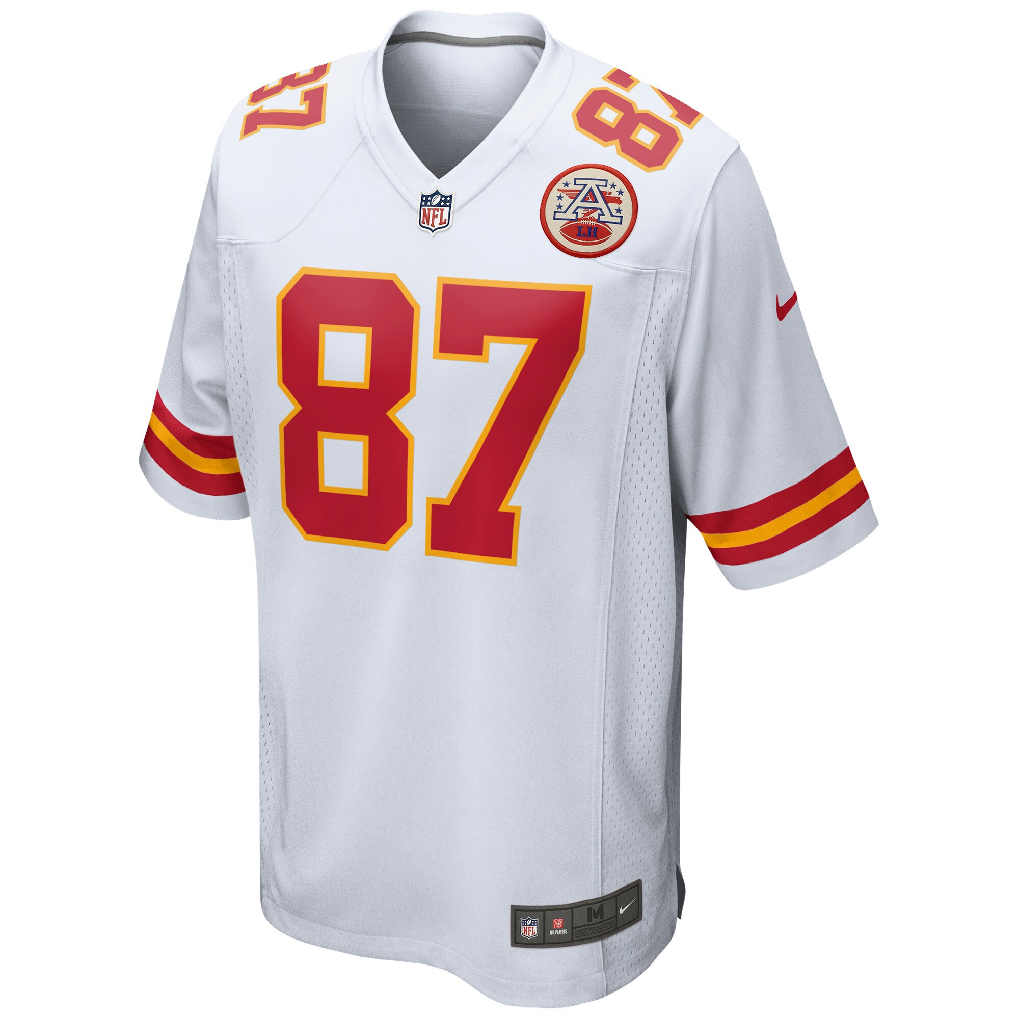 Travis Kelce Kansas City Chiefs White Road Game Jersey - All Stitched - Image 2