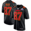 Travis Kelce Kansas City Chiefs Black Super Bowl LVIII Fashion Game Jersey - All Stitched