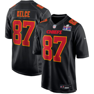 Travis Kelce Kansas City Chiefs Black SBLVIII Fashion Game Jersey - All Stitched