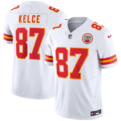 Travis Kelce Kansas City Chiefs White Road Vapor F.U.S.E Limited Jersey - All Stitched