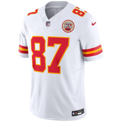 Alternative view of Travis Kelce Kansas City Chiefs White Road Vapor F.U.S.E Limited Jersey - All Stitched