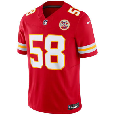 Alternative view of Derrick Thomas Kansas City Chiefs Red Home Vapor F.U.S.E Limited Jersey - All Stitched