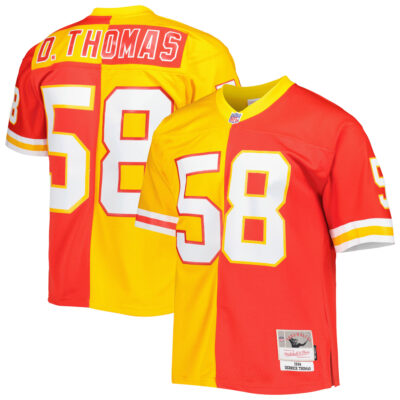 Derrick Thomas Kansas City Chiefs Red Gold 1994 Split Legacy Jersey - All Stitched