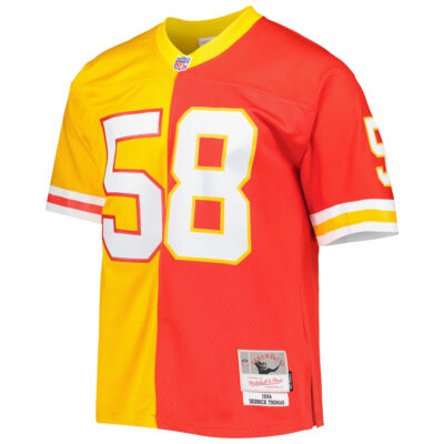 Alternative view of Derrick Thomas Kansas City Chiefs Red Gold 1994 Split Legacy Jersey - All Stitched