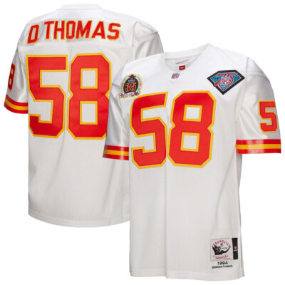 Derrick Thomas Kansas City Chiefs White 1994 Throwback Jersey - All Stitched