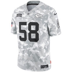 Alternative view of Derrick Thomas Kansas City Chiefs Arctic Camo 2024 Salute To Service Limited Jersey - All Stitched