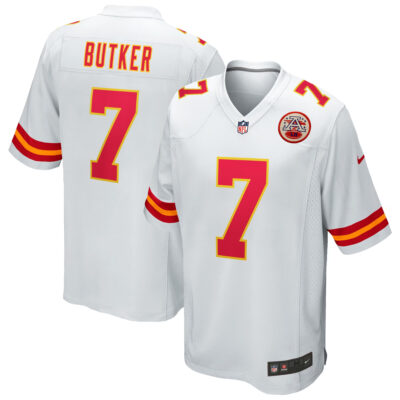 Harrison Butker Kansas City Chiefs White Road Game Jersey - All Stitched