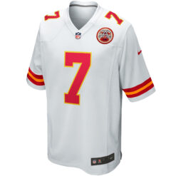 Alternative view of Harrison Butker Kansas City Chiefs White Road Game Jersey - All Stitched
