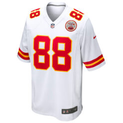 Alternative view of Tony Gonzalez Kansas City Chiefs White Road Game Jersey - All Stitched