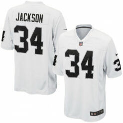 Bo Jackson Las Vegas Raiders White Road Game Jersey - All Stitched