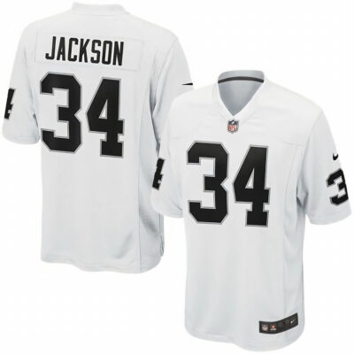 Bo Jackson Las Vegas Raiders White Road Game Jersey - All Stitched