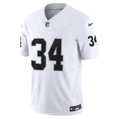 Alternative view of Bo Jackson Las Vegas Raiders White Road Vapor F.U.S.E Limited Jersey - All Stitched