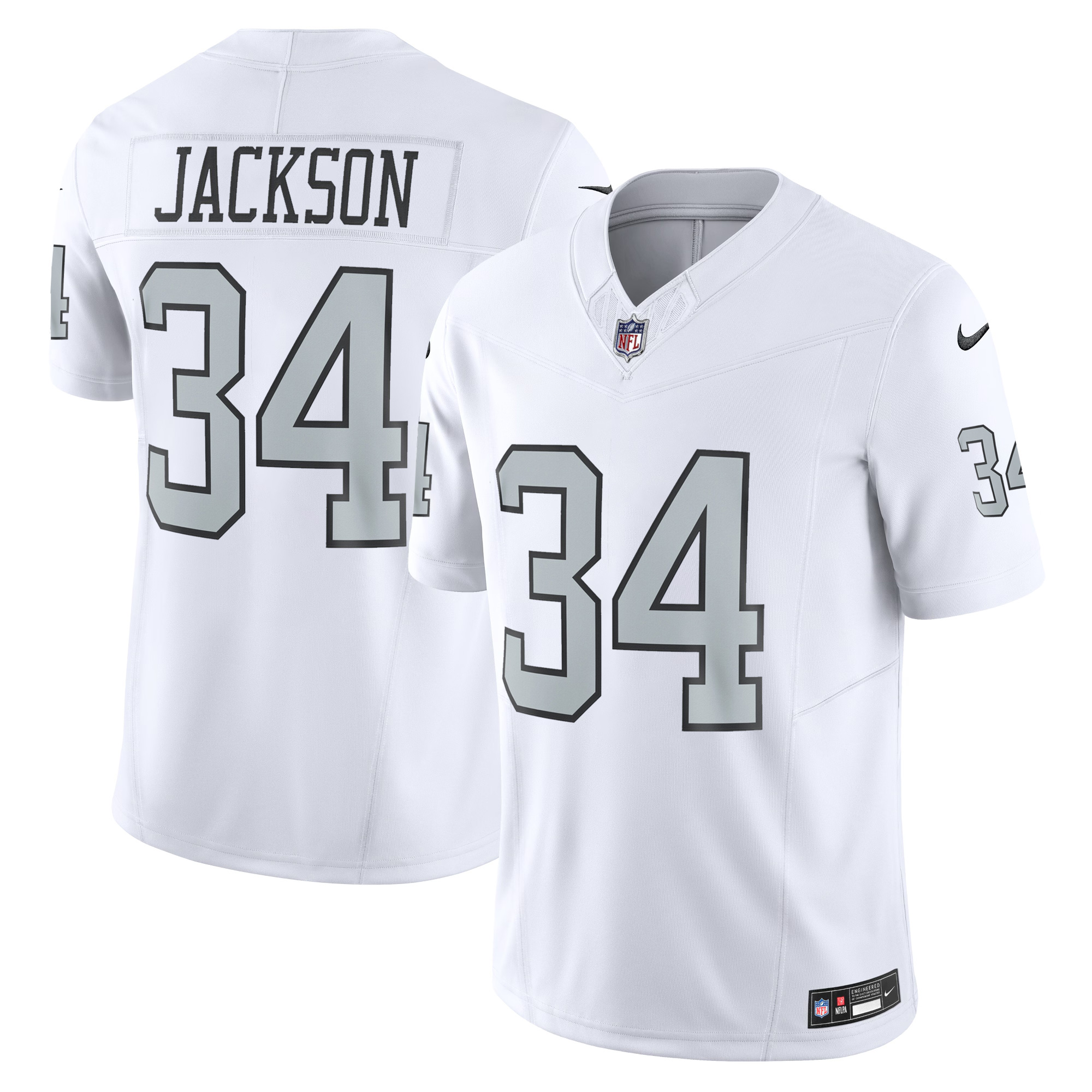 Bo Jackson Las Vegas Raiders White Alternate Vapor F.U.S.E Limited Jersey - All Stitched