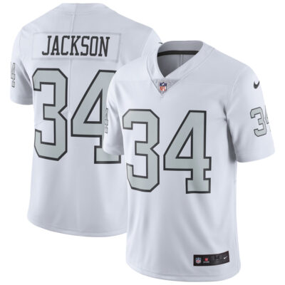 Bo Jackson Las Vegas Raiders White Color Rush Untouchable Limited Jersey - All Stitched