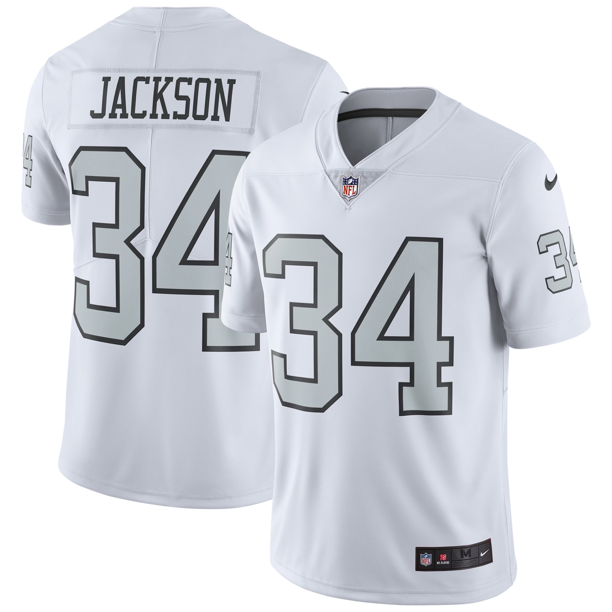 Bo Jackson Las Vegas Raiders White Color Rush Untouchable Limited Jersey - All Stitched