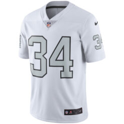 Alternative view of Bo Jackson Las Vegas Raiders White Color Rush Untouchable Limited Jersey - All Stitched
