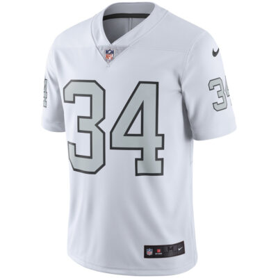 Alternative view of Bo Jackson Las Vegas Raiders White Color Rush Untouchable Limited Jersey - All Stitched