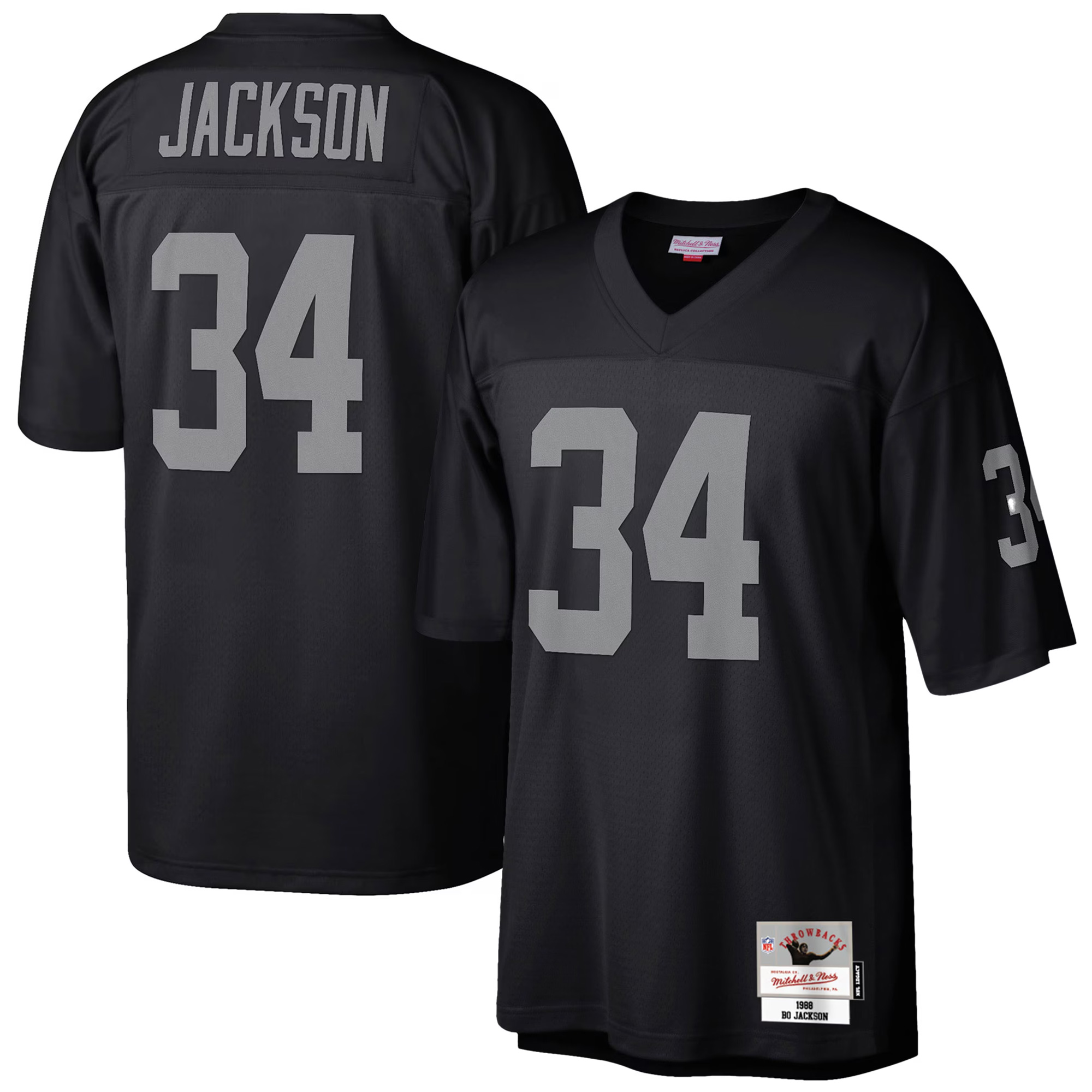 Bo Jackson Las Vegas Raiders Black Legacy Jersey - All Stitched