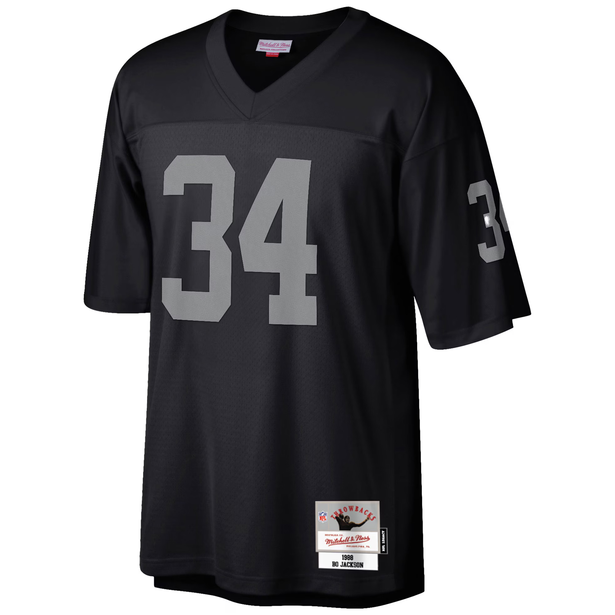 Bo Jackson Las Vegas Raiders Black Legacy Jersey - All Stitched - Image 2
