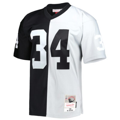 Alternative view of Bo Jackson Las Vegas Raiders Black Silver 1988 Split Legacy Jersey - All Stitched