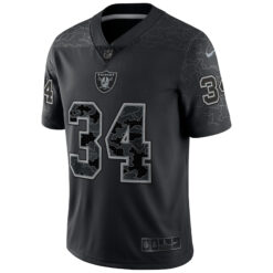 Alternative view of Bo Jackson Las Vegas Raiders Black RFLCTV Limited Jersey - All Stitched