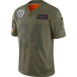 Alternative view of Bo Jackson Las Vegas Raiders Olive 2019 Salute To Service Limited Jersey - All Stitched