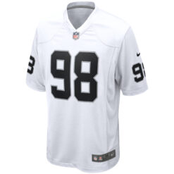 Alternative view of Maxx Crosby Las Vegas Raiders White Road Game Jersey - All Stitched