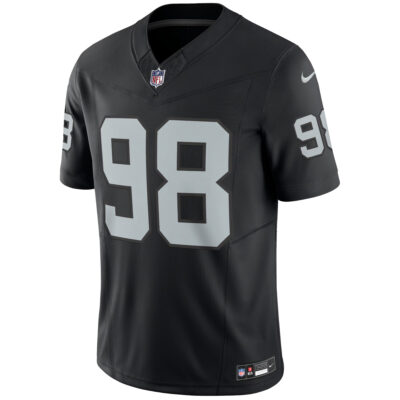 Alternative view of Maxx Crosby Las Vegas Raiders Black Home Vapor F.U.S.E Limited Jersey - All Stitched