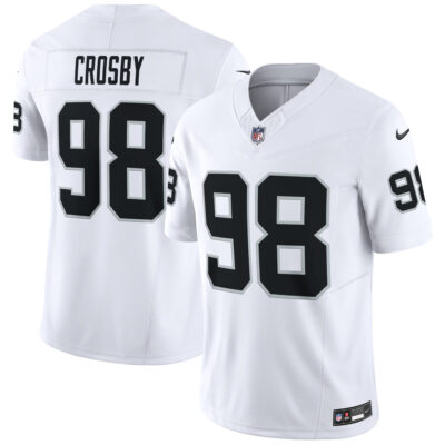 Maxx Crosby Las Vegas Raiders White Road Vapor F.U.S.E Limited Jersey - All Stitched