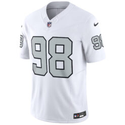 Alternative view of Maxx Crosby Las Vegas Raiders White Alternate Vapor F.U.S.E Limited Jersey - All Stitched