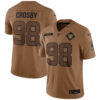 Maxx Crosby Las Vegas Raiders Brown 2023 Salute To Service Limited Jersey - All Stitched