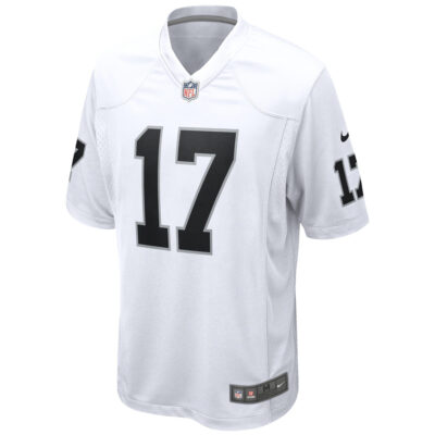 Alternative view of Davante Adams Las Vegas Raiders White Road Game Jersey - All Stitched