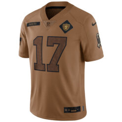 Alternative view of Davante Adams Las Vegas Raiders Brown 2023 Salute To Service Limited Jersey - All Stitched