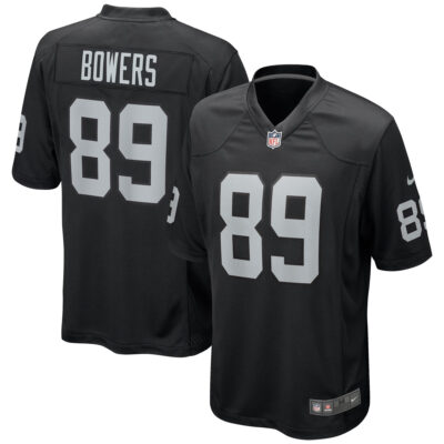 Brock Bowers Las Vegas Raiders Black Home Game Jersey - All Stitched
