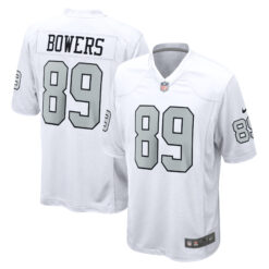 Brock Bowers Las Vegas Raiders White Alternate Game Jersey - All Stitched