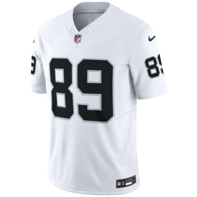Alternative view of Brock Bowers Las Vegas Raiders White Road Vapor F.U.S.E Limited Jersey - All Stitched