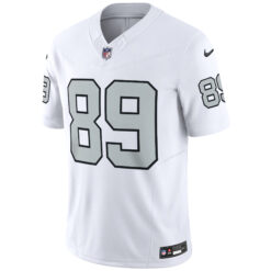 Alternative view of Brock Bowers Las Vegas Raiders White Alternate Vapor F.U.S.E Limited Jersey - All Stitched