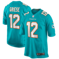 Bob Griese Miami Dolphins Aqua Home Game Jersey - All Stitched