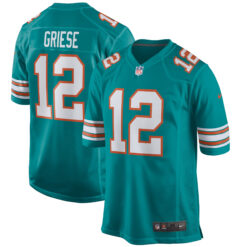 Bob Griese Miami Dolphins Aqua Alternate Game Jersey - All Stitched