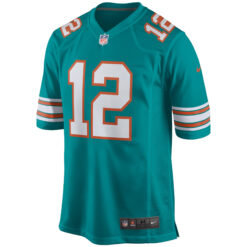 Alternative view of Bob Griese Miami Dolphins Aqua Alternate Game Jersey - All Stitched